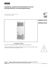 Siemens 8MR6440-5EG30 Installation, Operation And Maintenance Manual