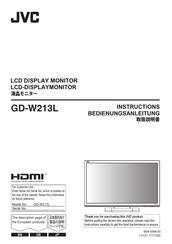 JVC GD-W213L Instructions Manual