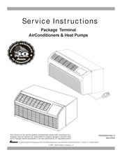 Maytag Amana PTH073A AA Series Service Instructions Manual