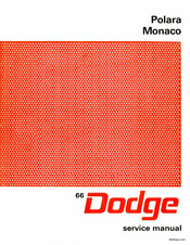 Chrysler Dodge Monaco 1966 Service Manual
