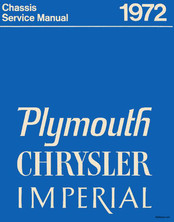 Chrysler PLYMOUTH Satellite Custom 1972 Chassis Service Manual