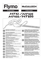 Electrolux Flymo HT42 Important Information Manual