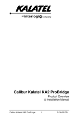 Interlogix Kalatel CBR-PB2-KA2 Product Overview & Installation Manual
