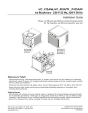 Follett Maestro Plus MF 425A/W Series Installation Manual
