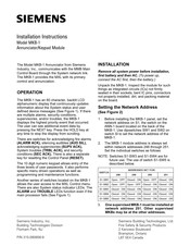 Siemens MKB-1 Installation Instructions