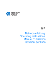 Durkopp Adler 267 Operating Instructions Manual