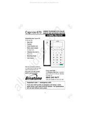 Binatone Caprice 670 User Manual