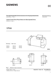 Siemens 1PH4 Series Instructions For Use Manual