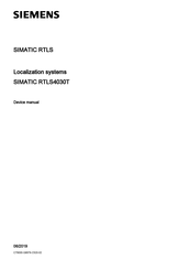 Siemens SIMATIC RTLS4030T Device Manual