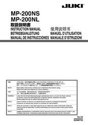 JUKI MP-200NS Instruction Manual
