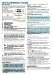 Cisco PDS2100 Series Safety Sheet