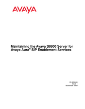 Avaya Aura S8800 Maintaining
