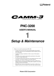 Roland CAMM-3 PNC-3200 User Manual