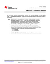 Texas Instruments TAS2559 User Manual