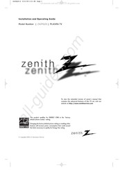 Zenith Z42PQ20 Installation And Operation Manual