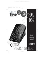 uniden DA 069 Quick Start Manual