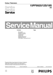 Philips 15PF9925/19S Service Manual