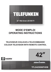 Telefunken TFLS425090FHDB Operating Instructions Manual
