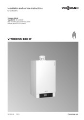 Viessmann Vitodens 200-W B2HA series Installation And Service Instructions Manual