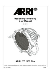 ARRI ARRILITE 2000 Plus User Manual