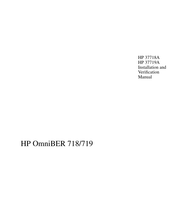 HP 37718A OmniBER 718 Installation And Verification Manual