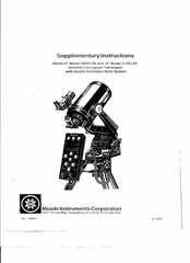 Meade 2120/LX6 Supplementary Instructions Manual