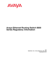 Avaya 5698TFD-PWR Regulatory Information