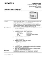Siemens RWD45U Installation And Commissioning Manual