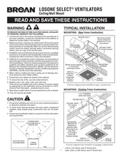 Broan LOSONE SELECT L200 Instructions Manual