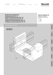 Bosch Rexroth PE 1/P Manual