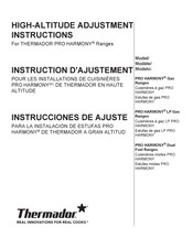 Thermador Pro Harmony Series High Altitude Adjustment Instructions