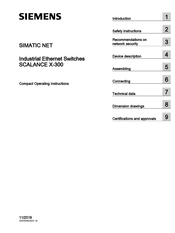 Siemens SCALANCE X308-2 Compact Operating Instructions