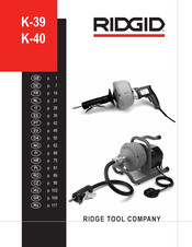 RIDGID K-39 Operating Instructions Manual