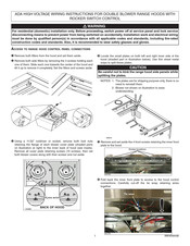 Broan BPDC1 series Wiring Instructions