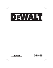 DeWALT D51856 Original Instructions Manual