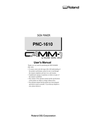 Roland CAMM-1 PNC-1610 User Manual