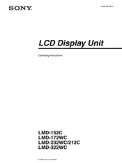 Sony LMD-232WC Operating Instructions Manual