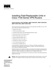 Cisco ACS-7100-RMK Installing Manual