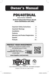 Tripp-Lite PDU40TDUAL Owner's Manual