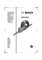 Bosch PFZ 500 E Operating Instructions Manual
