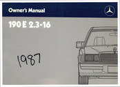 Mercedes-Benz 190 E 2.3-16 201 1987 Owner's Manual