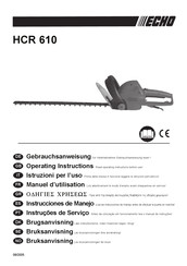 Echo HSD 600 Profi Operating Instructions Manual