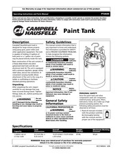 Campbell Hausfeld PT2830 Operating Instructions And Parts Manual
