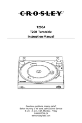 Crosley T200A Instruction Manual