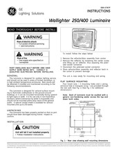 GE Wallighter 250 Instructions