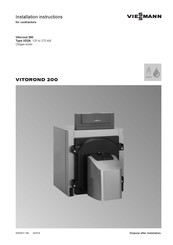 Viessmann VITOROND 200 VD2A-270 Installation Instructions Manual