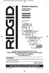 RIDGID AM25600 Owner's Manual