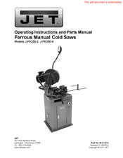 Jet J-FK350-4 Operating Instructions And Parts Manual