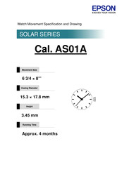 Epson As01A solar series Manual