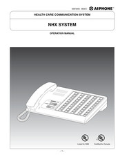 Aiphone NHX SYSTEM series Operation Manual